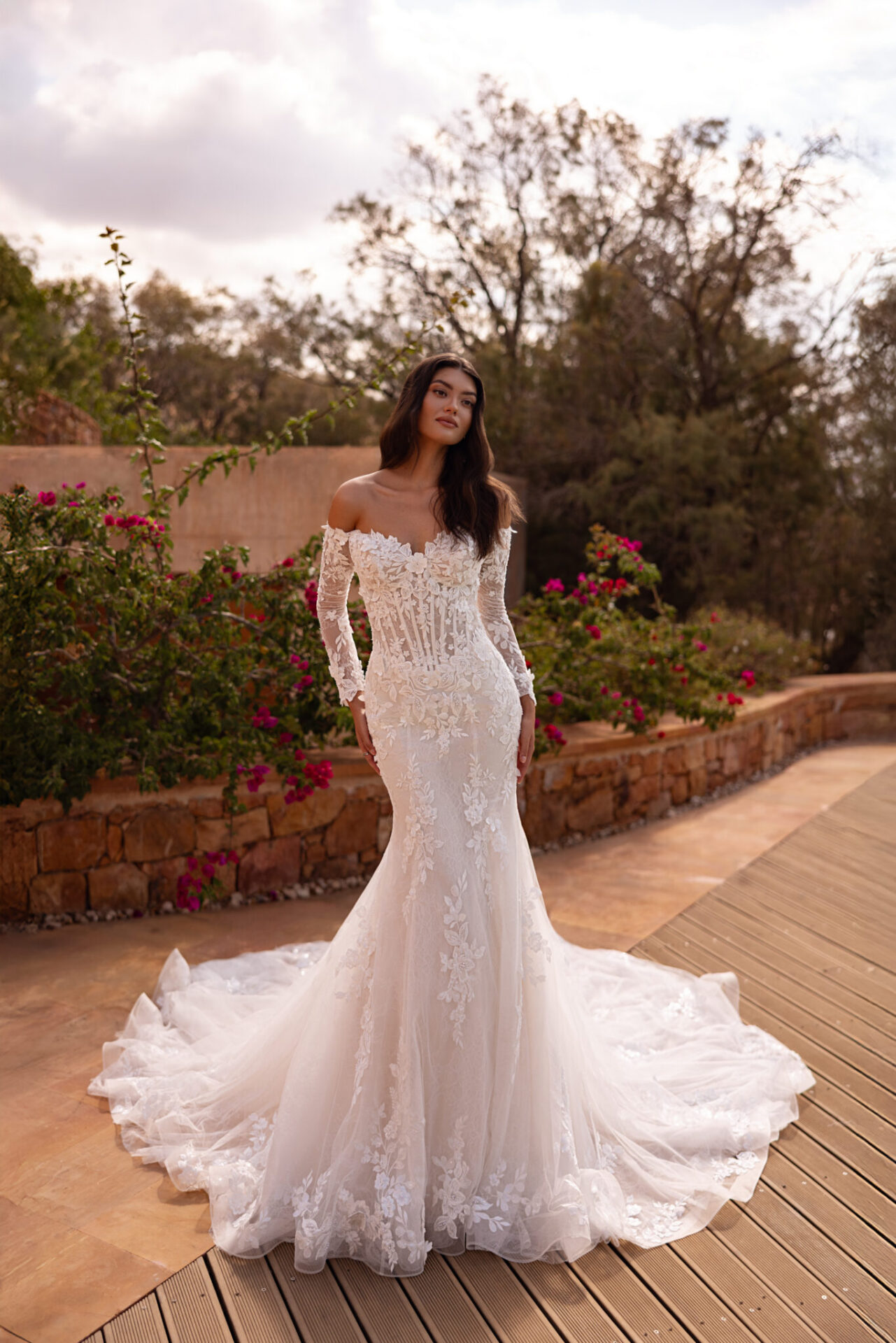 Long-sleeved wedding dresses